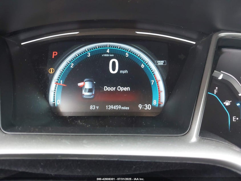 2017 Honda Civic 2.0 Ex Silver Lot 111042808301 Vin 19XFC2F74HE072081