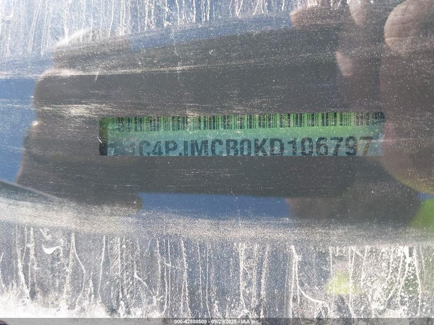 2019 Jeep Cherokee Latitude 4X4 VIN: 1C4PJMCB0KD106797 Lot: 42808508