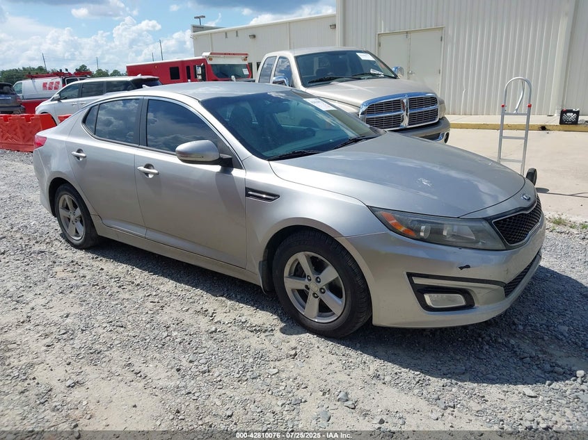 2015 Kia Optima Lx grey sedan gasoline 5XXGM4A77FG369435 photo #1