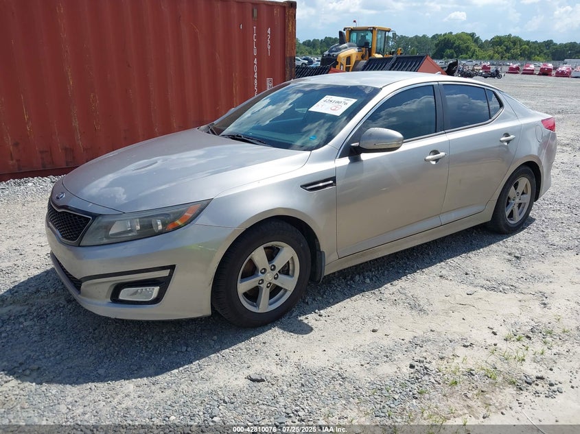 2015 Kia Optima Lx grey sedan gasoline 5XXGM4A77FG369435 photo #3