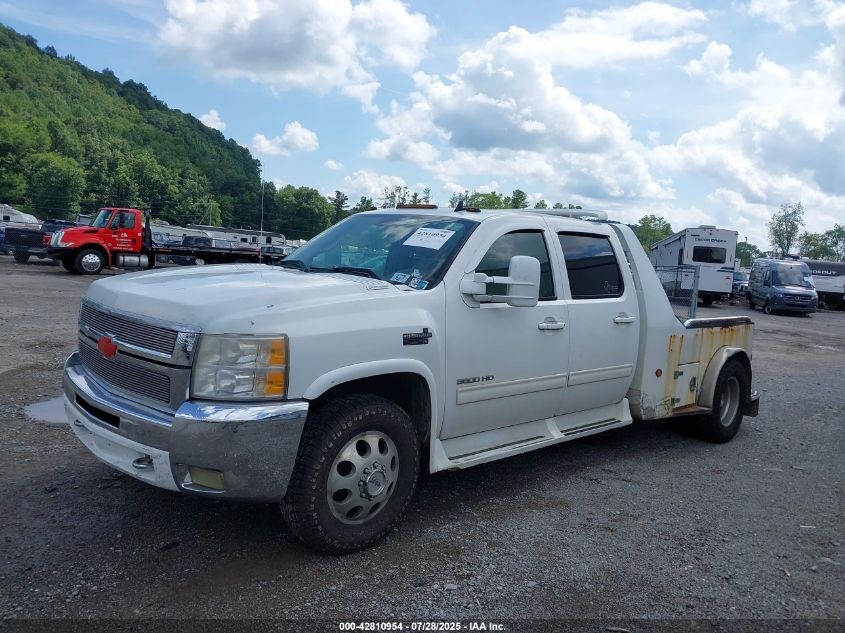 2010 Chevrolet Silverado 3500Hd Ltz white truck diesel 1GB7K1B64AF117874 photo #3