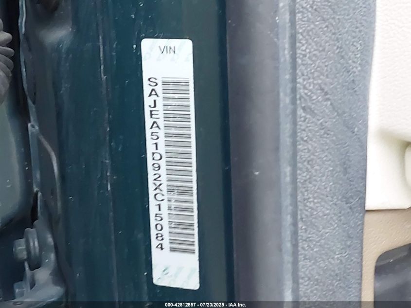 2002 Jaguar X-Type 2.5L VIN: SAJEA51D92XC15084 Lot: 42812857