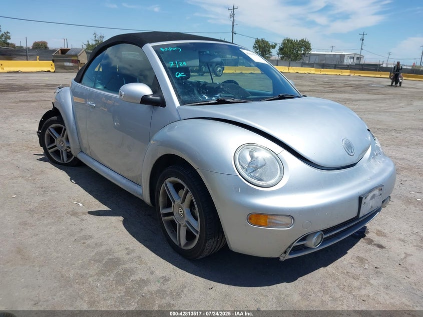 2004 Volkswagen New Beetle Gls 1.8T silver cabrio gasoline 3VWCD21Y24M302925 photo #1