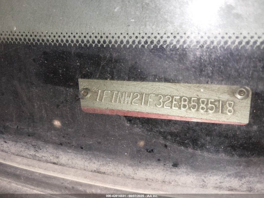 2002 Ford F-250 VIN: 1FTNW21F32EB58518 Lot: 42814331