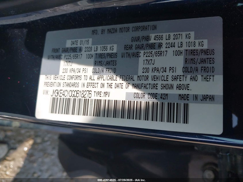 2016 MAZDA CX-5 TOURING - JM3KE4CY0G0618276