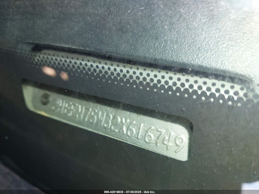 2002 Mercury Grand Marquis Ls VIN: 2MEFM75W32X616749 Lot: 42816830