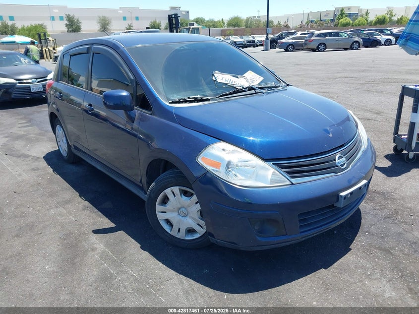 2012 Nissan Versa 1.8 S blue hatchback gasoline 3N1BC1CP7CK281759 photo #1