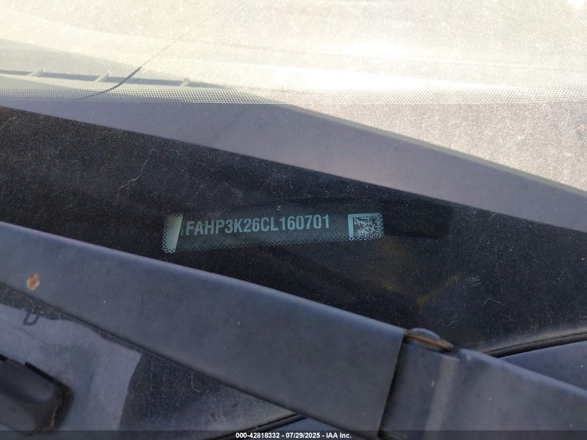 2012 Ford Focus Se VIN: 1FAHP3K26CL160701 Lot: 42818332