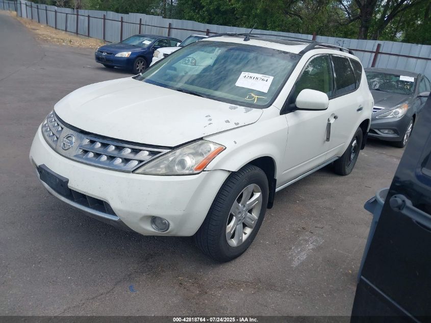 2007 Nissan Murano Sl VIN: JN8AZ08TX7W514250 Lot: 42818764