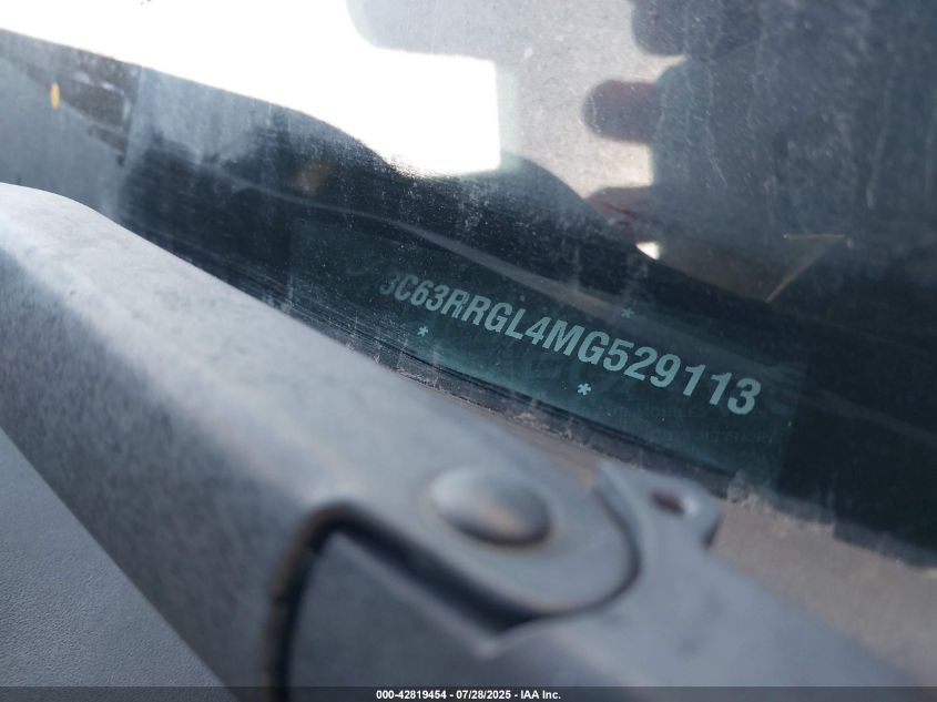 2021 Ram 3500 Tradesman 4X4 8' Box VIN: 3C63RRGL4MG529113 Lot: 42819454