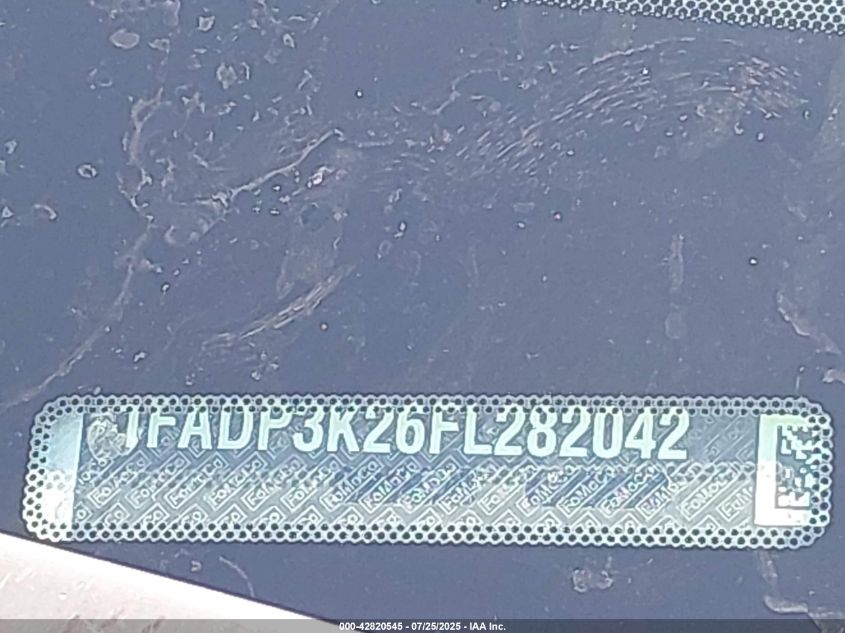 2015 Ford Focus Se VIN: 1FADP3K26FL282042 Lot: 42820545