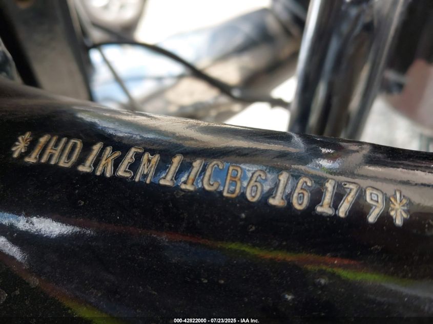 2012 Harley-Davidson Flhtk Electra Glide Ultra Ltd VIN: 1HD1KEM11CB616179 Lot: 42822000