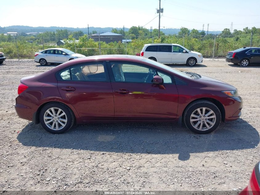 2012 Honda Civic Ex-L VIN: 2HGFB2F98CH592733 Lot: 42822337