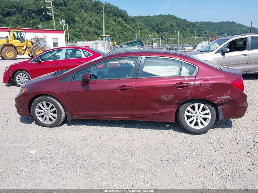 2012 Honda Civic Ex-L VIN: 2HGFB2F98CH592733 Lot: 42822337