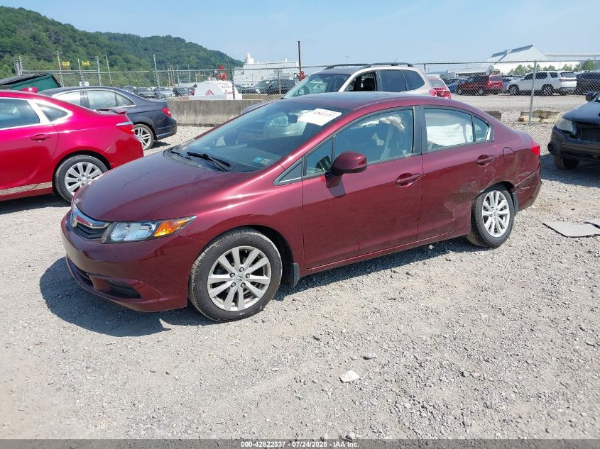 2012 Honda Civic Ex-L VIN: 2HGFB2F98CH592733 Lot: 42822337