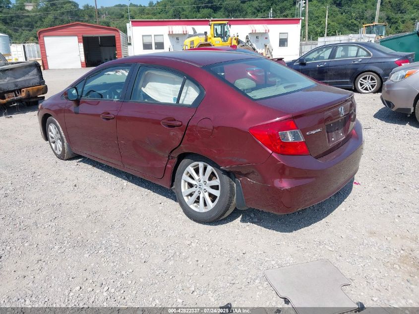 2012 Honda Civic Ex-L VIN: 2HGFB2F98CH592733 Lot: 42822337