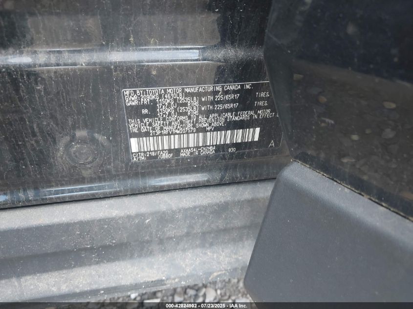 2021 Toyota Rav4 Xle VIN: 2T3P1RFV1MW207579 Lot: 43443803