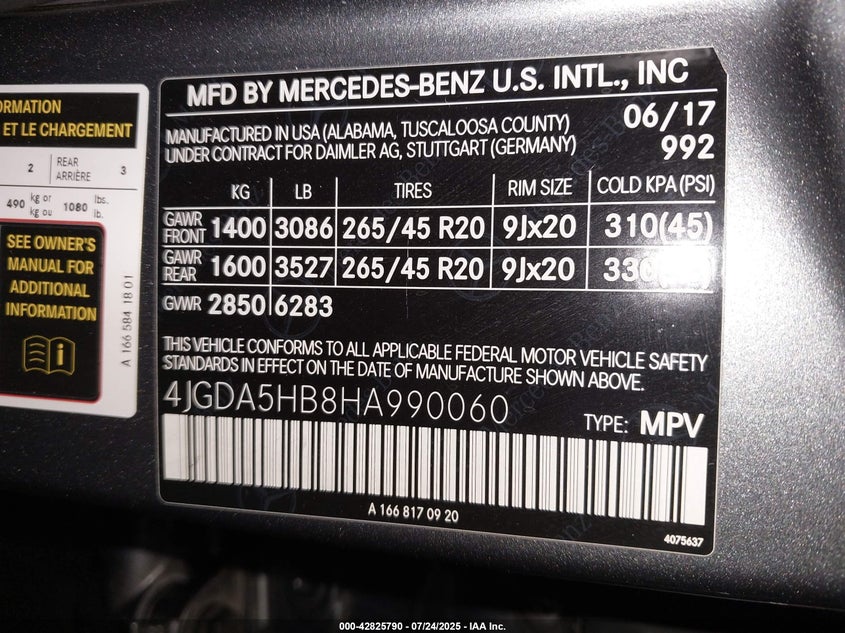 2017 MERCEDES-BENZ GLE 350 4MATIC - 4JGDA5HB8HA990060