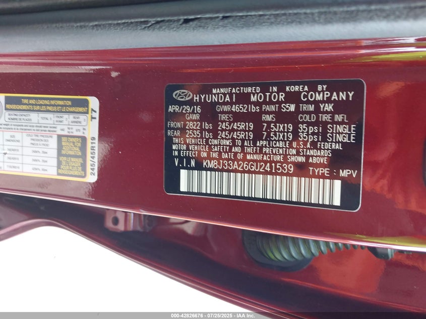 2016 HYUNDAI TUCSON LIMITED - KM8J33A26GU241539