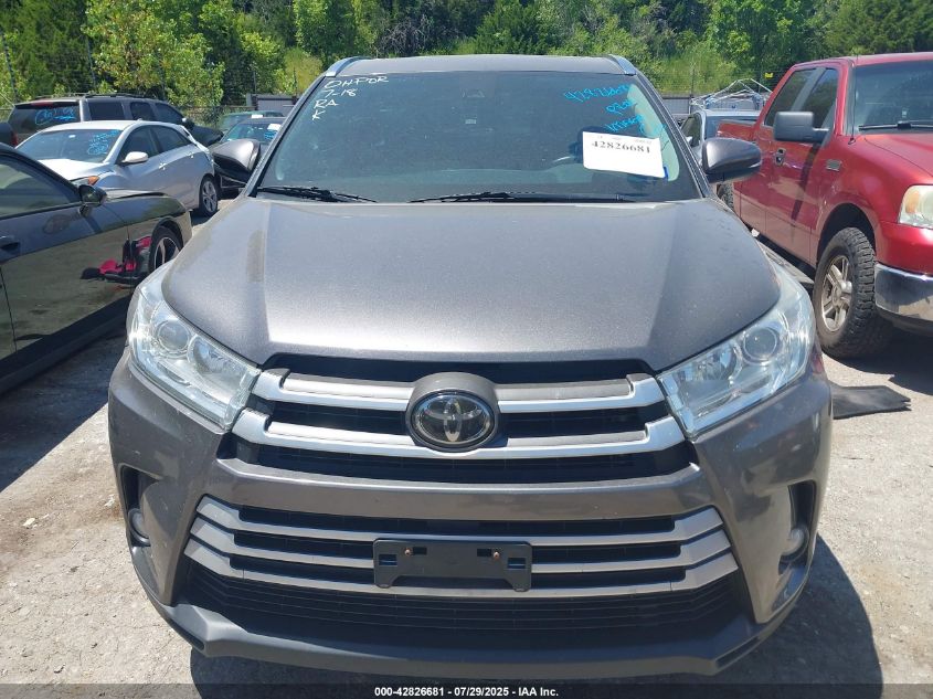 2018 Toyota Highlander Xle VIN: 5TDKZRFH9JS538291 Lot: 42826681