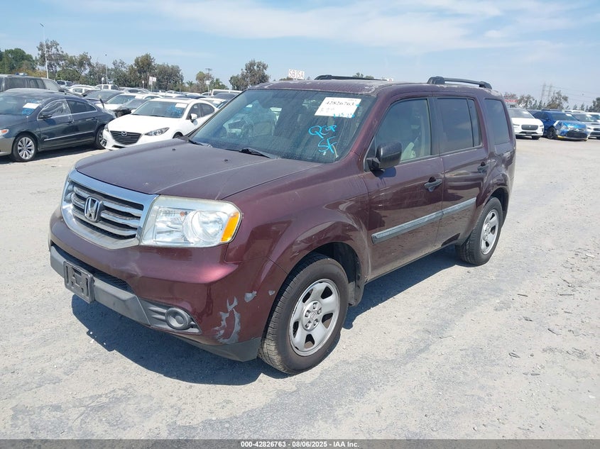 Vin: 5fnyf3h26eb022862, lot: 43320290, honda pilot lx 20142