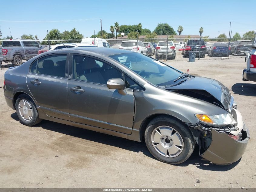2008 Honda Civic Hybrid VIN: JHMFA36248S007632 Lot: 42826816