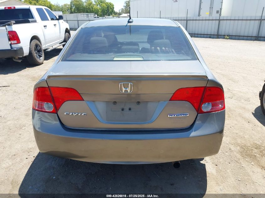 2008 Honda Civic Hybrid VIN: JHMFA36248S007632 Lot: 42826816