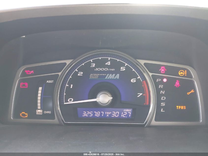 2008 Honda Civic Hybrid VIN: JHMFA36248S007632 Lot: 42826816