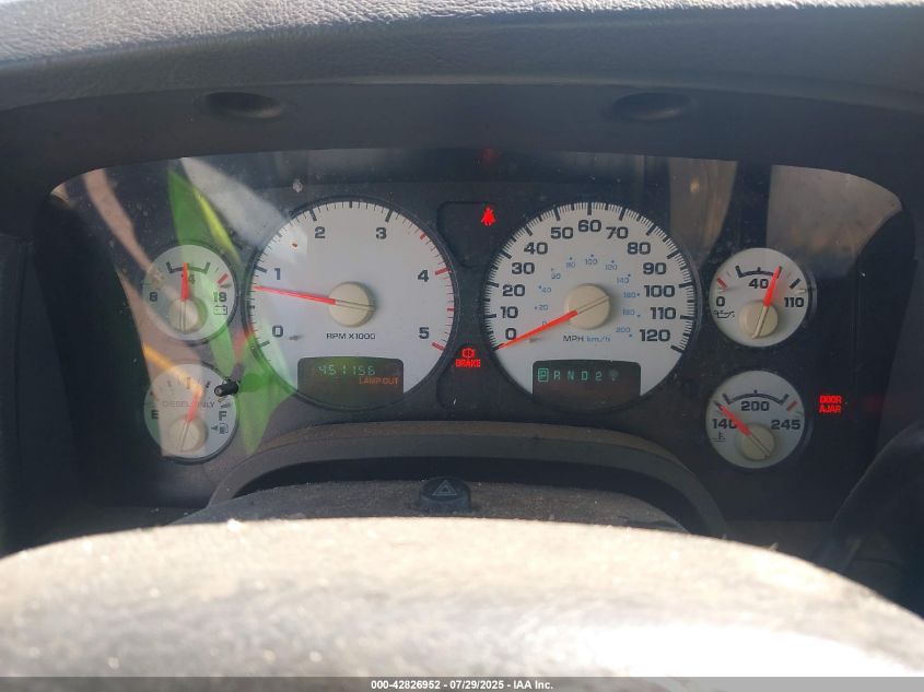 2003 Dodge Ram 2500 Slt/Laramie/St VIN: 3D7KA28673G733419 Lot: 42826952