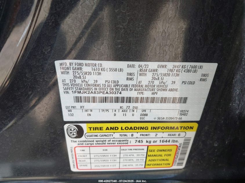 2023 Ford Expedition - 1FMJK2A83PEA30374