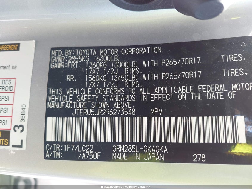 2024 TOYOTA 4RUNNER TRD OFF ROAD PREMIUM - JTERU5JR2R6273548