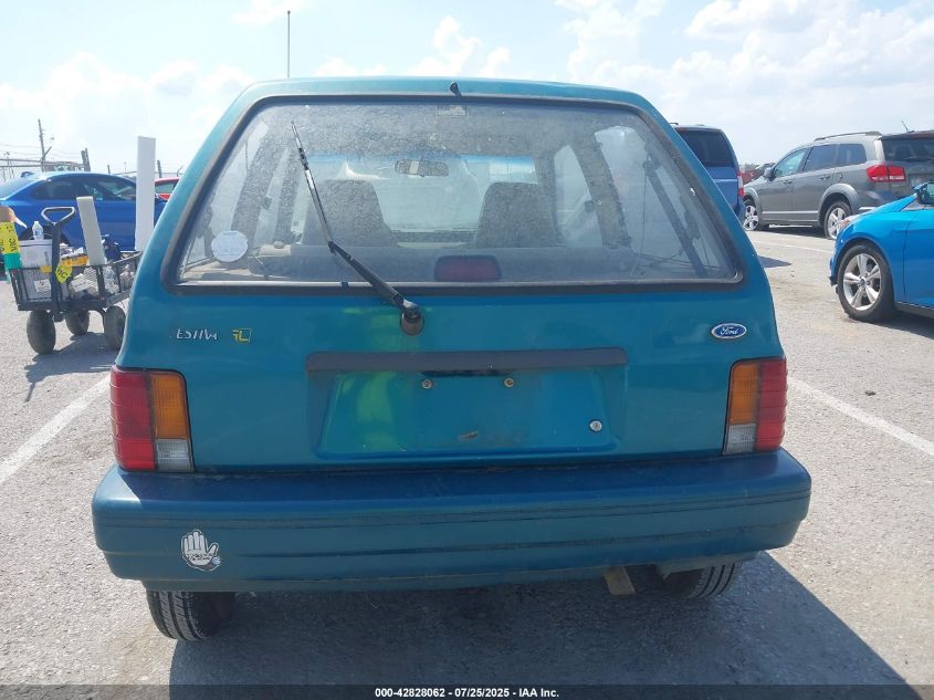 1993 Ford Festiva Gl VIN: KNJPT06H5P6137202 Lot: 42828062