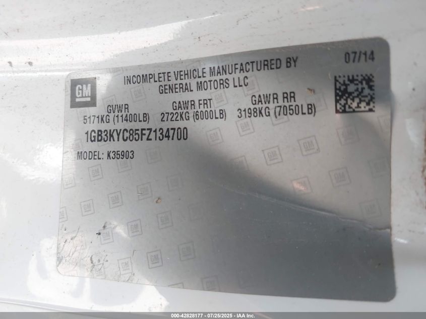 2015 Chevrolet Silverado 3500Hd Wt VIN: 1GB3KYC85FZ134700 Lot: 42828177