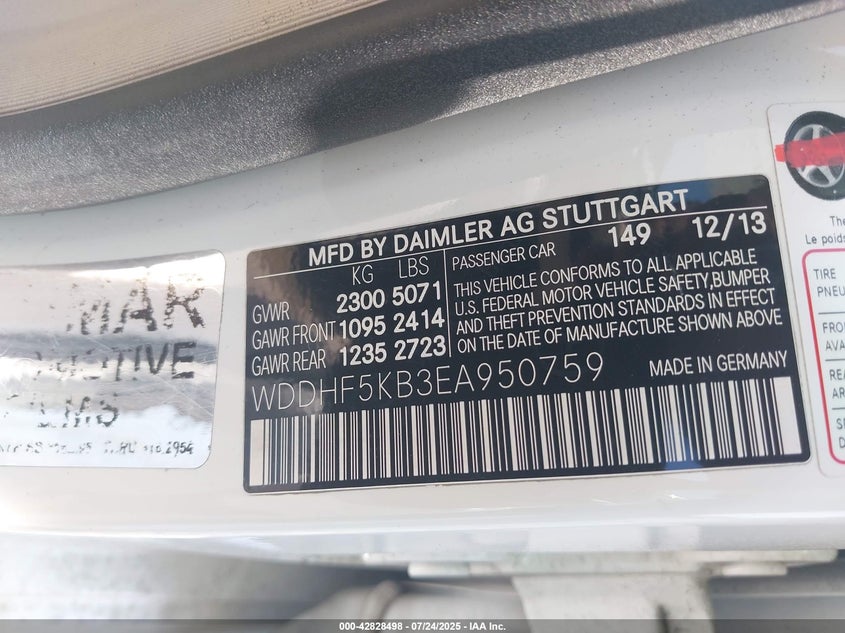 2014 MERCEDES-BENZ E 350 - WDDHF5KB3EA950759