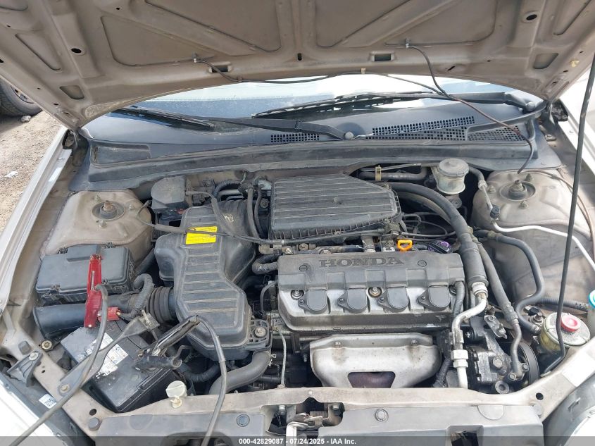 2002 Honda Civic Lx VIN: 2HGES16502H549187 Lot: 42829087