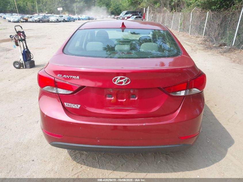 2015 Hyundai Elantra Se VIN: 5NPDH4AE6FH615627 Lot: 42829419