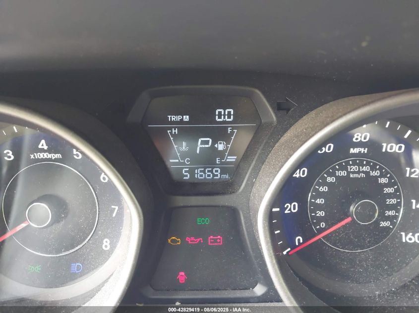 2015 Hyundai Elantra Se VIN: 5NPDH4AE6FH615627 Lot: 42829419