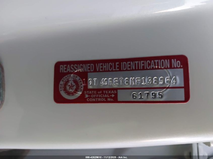 2021 GMC Sierra 2500Hd 4Wd Standard Bed Denali VIN: 1GT49REY8MF138964 Lot: 42829610