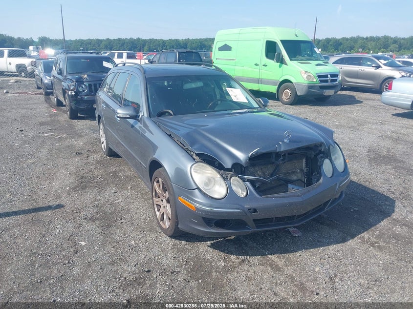 2008 Mercedes-Benz E 350 4Matic blue wagon gasoline WDBUH87X38B187602 photo #1