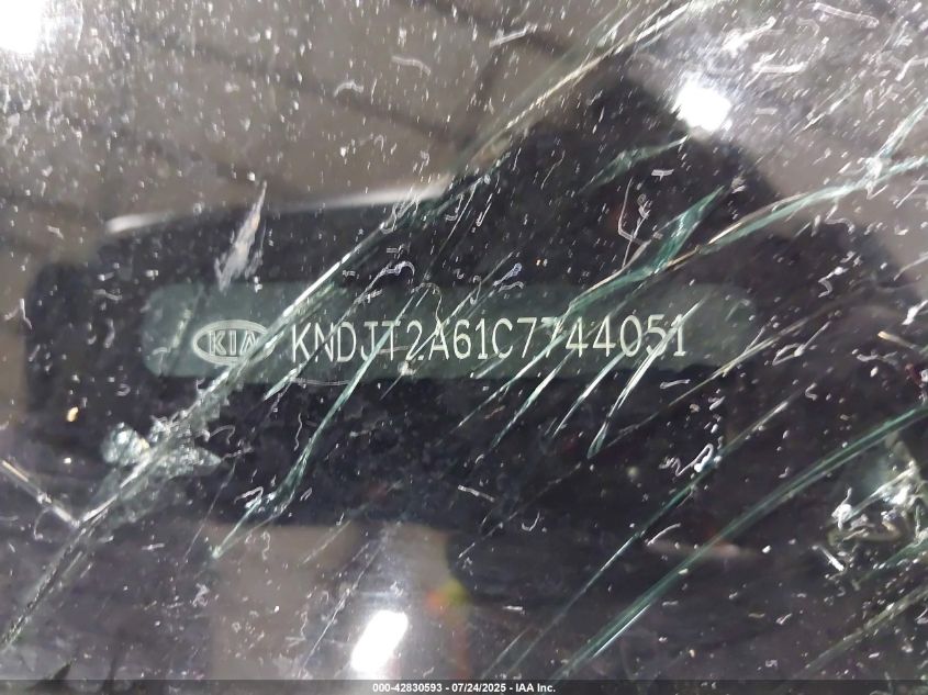 2012 Kia Soul + VIN: KNDJT2A61C7744051 Lot: 42830593