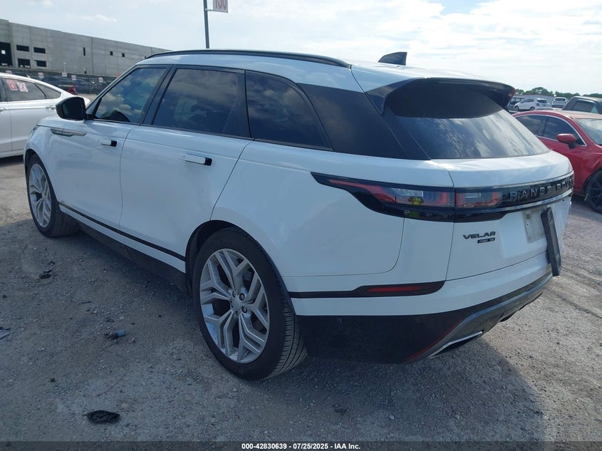 Vin: salyl2rv3ja721017, lot: 43324166, land rover range rover velar r-dynamic se 20183