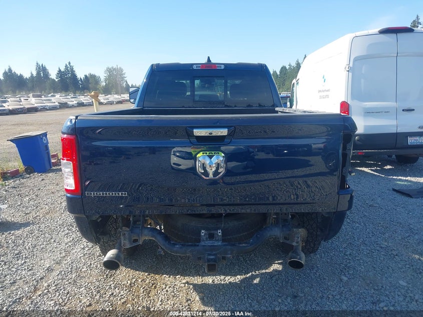2019 Ram 1500 5.7 Big Horn lone Star 4x4 6'4 Box Blue Lot 111042831214 Vin 1C6SRFMT7KN786222