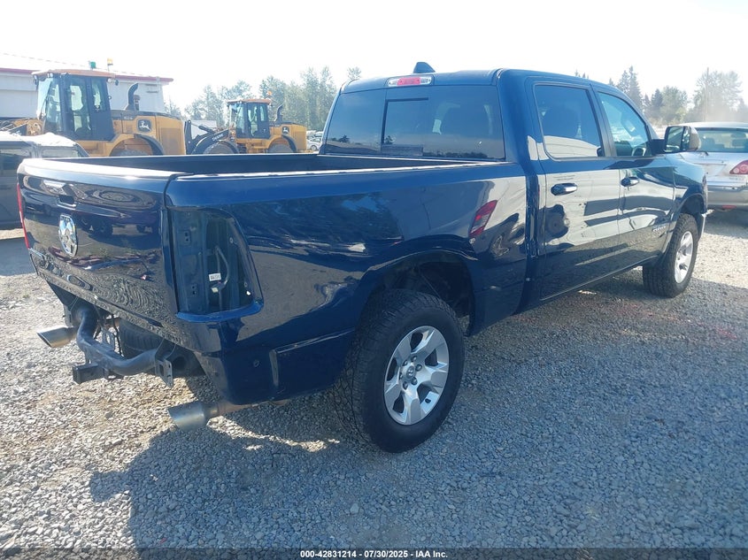 2019 Ram 1500 5.7 Big Horn lone Star 4x4 6'4 Box Blue Lot 111042831214 Vin 1C6SRFMT7KN786222