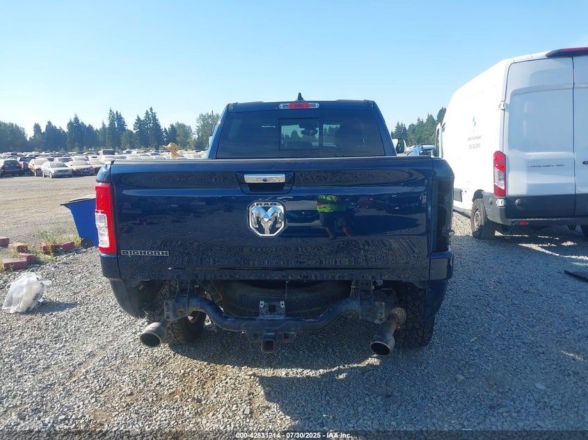 2019 Ram 1500 5.7 Big Horn lone Star 4x4 6'4 Box Blue Lot 111042831214 Vin 1C6SRFMT7KN786222