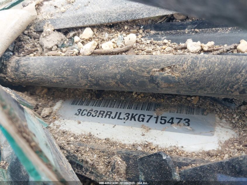2019 Ram 3500 Laramie 4X4 8' Box VIN: 3C63RRJL3KG715473 Lot: 42831438