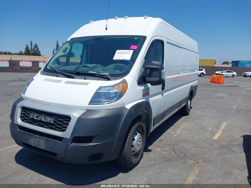 Vin: 3c6urvjgxke504007, lot: 43325039, ram promaster 3500 cargo van high roof 159 wb ext 20192