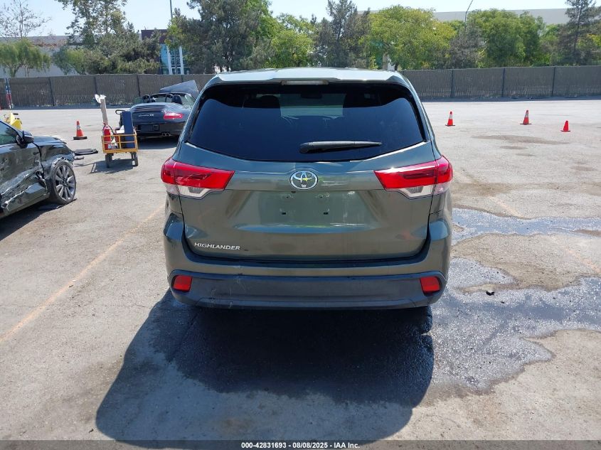 2018 Toyota Highlander Le VIN: 5TDZARFH1JS035487 Lot: 42831693