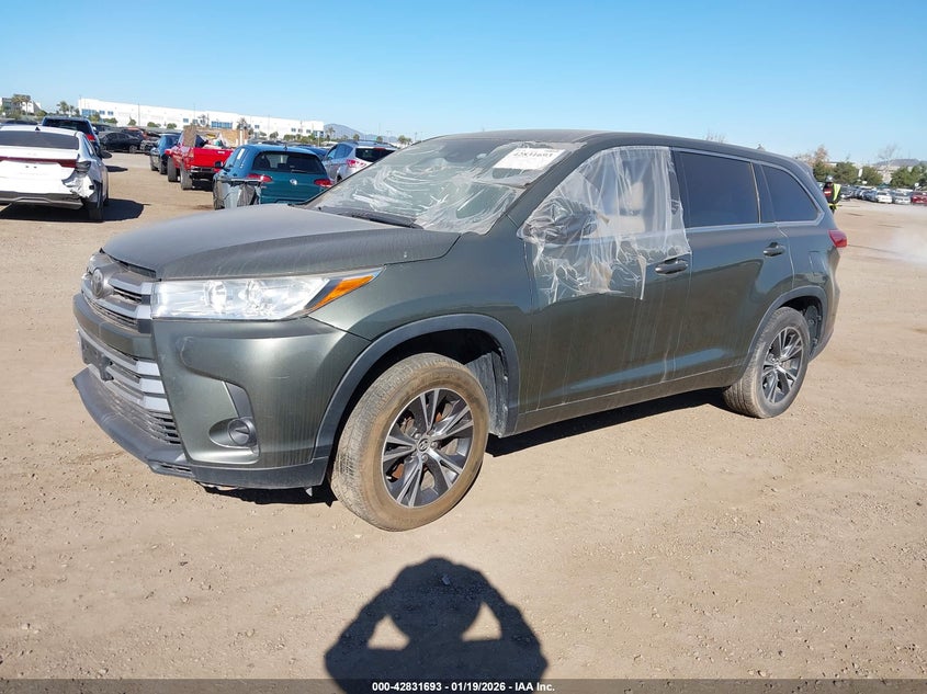 Vin: 5tdzarfh1js035487, lot: 43325220, toyota highlander le 20182