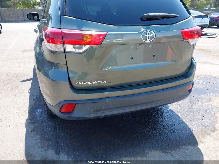 2018 Toyota Highlander Le VIN: 5TDZARFH1JS035487 Lot: 42831693