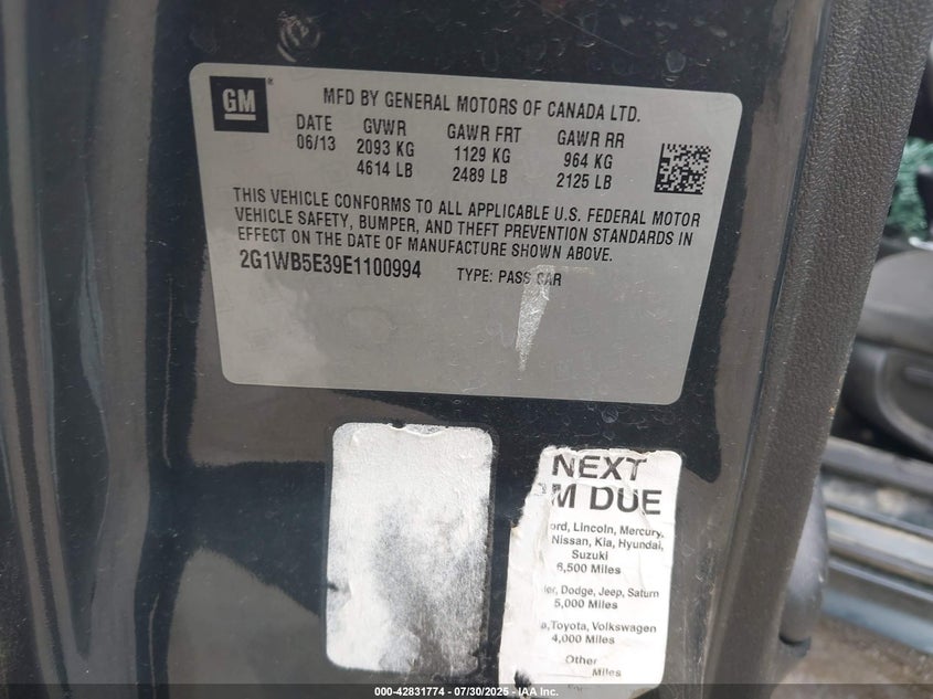 2014 CHEVROLET IMPALA LIMITED LT - 2G1WB5E39E1100994